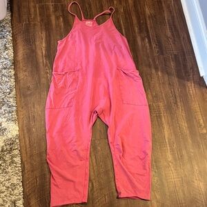 FP Movement by Free People Pink Cropped Jumpsuit